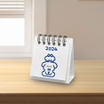 thumbnail image 6 of koolsoo 2024 Desk Calendar Cartoon Twin Wire Binding Thick Paper Desktop Calendar Stand up Desk Calendar for Desk Home Teddy, 6 of 8