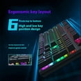 thumbnail image 3 of 82 Key RGBs Backlits Mechanical Keyboards Blue Switches SplashProof Ergonomic, 3 of 10