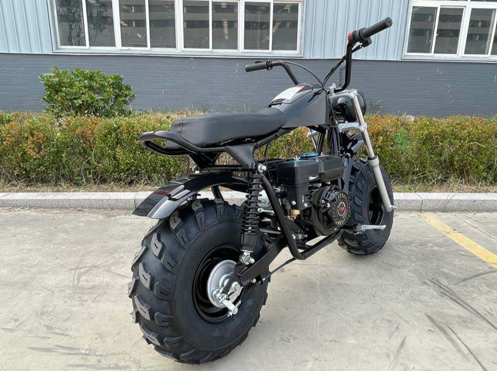 Vitacci MudStar 200 OffRoad Super Bike Motorcycle 200cc Trail Bike for Youth and Adults Pull Start Engine Wide Tires Powersport ( Color : Black )