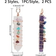 thumbnail image 5 of 2pcs 2 style Natural Rose Quartz & Amethyst Big Pendants with Rose golden Brass Findings and Mixed Stone Arrow 60x14x11mm Hole: 4.8mm 1pc/style, 5 of 6