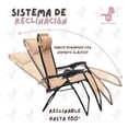 thumbnail image 5 of Camastro Gravedad Cero Beige Plegable Reclinable Exterior 2 Piezas, 5 of 5