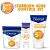 ($20 value!) Clearasil Stubborn Acne 5in1 Control Kit containing daily cleansing pads, concealing treatment cream and exfoliating wash