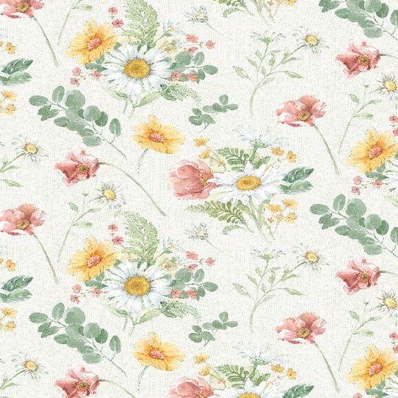 Daisy Days Cream Large Floral