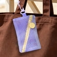 thumbnail image 2 of Qholemyo Small Lightweight Mesh Zipper Pouch with Carabiner Clip, Multipurpose Organizer for Cosmetics, Keys & Cards, Mini Portable Storage Bag, 2 of 4