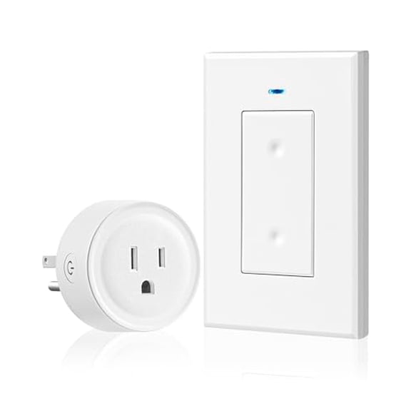 Remote Control Outlet,  Wireless Light Switch, Removable Remote Light Switches, On Off Remote Outlet Switch for Lamps, Lights, Fan, Appliance, Expandable, 100ft RF Range, FCC Listed W05RC1106