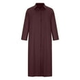 thumbnail image 5 of gakvbuo Linen Dress For Women Turndown Collar Roll-Up Long Sleeve Maxi Dress Es With Pocket Loose Long Shirt Dress, 5 of 8