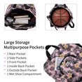 thumbnail image 3 of HAWEE Dry Wet Drawstring Backpack with Shoe Compartment for Women Waterproof Yoga String Bag Outdoor Sports Rucksack for Gym/ Beach/ Swim Pool, Yellow Flower, 3 of 7