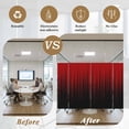 thumbnail image 5 of Dark Red Black Ombre Window Privacy Film, Modern Abstract Art Striped Gradient Static Cling UV Sun Blocking Heat Control Window Tint Day and Night, Non-Adhesive One Way Privacy Cover 17.7''x78.7'', 5 of 7