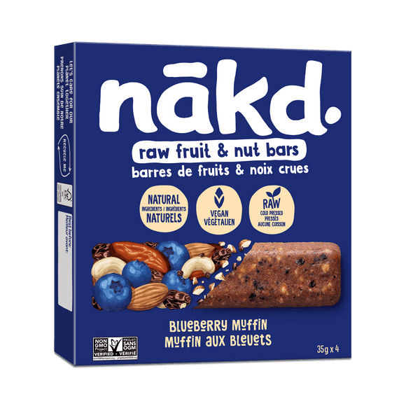 Nakd Blueberry Muffin Multipack, Gluten-free snack bars