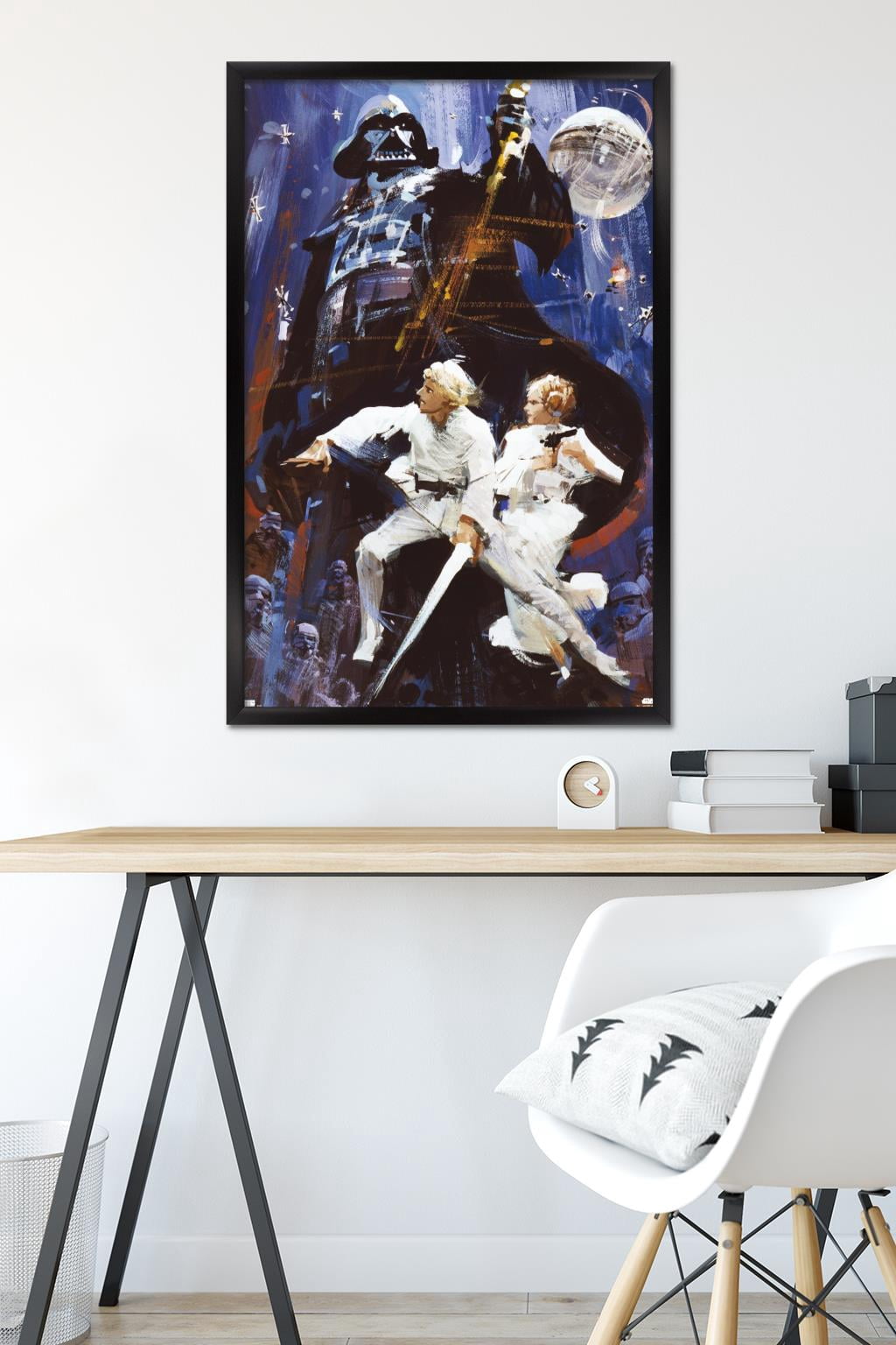Star Wars: A New Hope - Illustrated One Sheet Wall Poster, 22.375" x 34" Framed