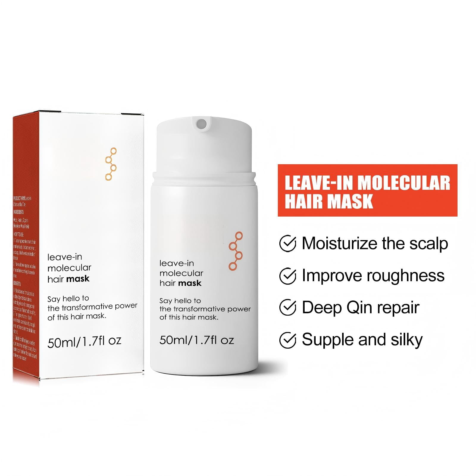 Alvantor Keratin Treatment Leave-In Hair Mask for Split Ends & Frizz Care, 1.7 fl. oz