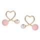thumbnail image 4 of Precioso corazón de melocotón cruzado con perlas de imitación, estilo dulce, pendientes de tuerca, joyería para mujer Oro Sunnimix Stud de oreja de corazón de melocotón, 4 of 8