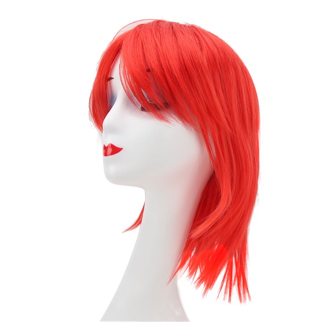 Peluca Corta Para Hombre ANGGREK Seda De Alta Temperatura Roja Ligera Textura Suave Corte De Lobo Simulación Para Disfraz De Cosplay