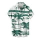 thumbnail image 1 of Mens Casual Manga Corta Botón Abajo Camisas Impresas Bolsillo Botón Turndown Cuello Top Blusa Camisa, 1 of 5