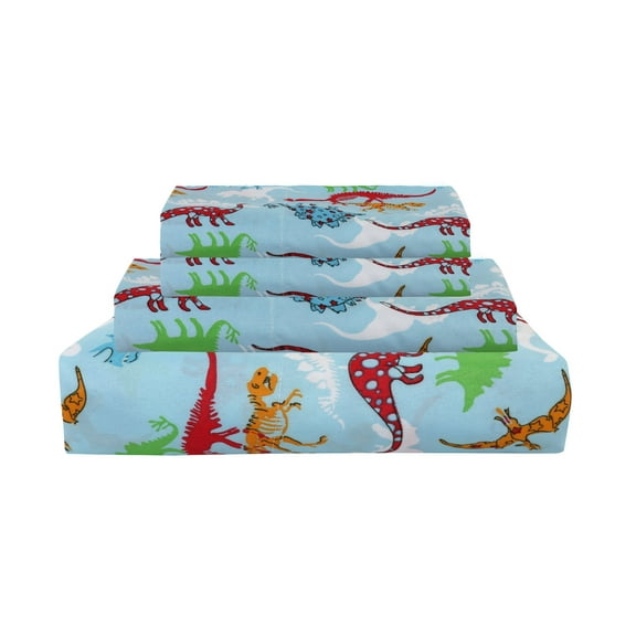 Mallary by Matthew Kids Super Soft-Soft 100% Microfiber Print Sheet, Dinosaurs Print, Twin