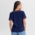 thumbnail image 2 of Women's Fanatics Navy Detroit Tigers Diva Race Ahead Raglan V-Neck T-Shirt, 2 of 5