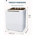 KUPPET Portable Washing Machine, 17lbs Compact Twin Tub Wash&Spin Combo