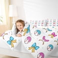 thumbnail image 3 of Manfei Blue Pink Ice Cream Drip Twin Bedding Sets 7-Piece for Kids Teens,Boys Girls Sport Baseball Bowknot Bedding Comforter Set,Ultra Soft Home Decor, 3 of 7