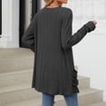 thumbnail image 7 of GEWSEY Cardigan Sweaters for Women Lightweight Open Front Thin Long Cardigans Fall Long Sleeve Knit Sweater with Pockets (Dark Gray, M), 7 of 7