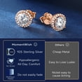 thumbnail image 6 of MomentWish 2 Carat Moissanite Stud Earrings for Women Christmas Mother's Day Birthday Gift for Mom Wife, 6 of 9