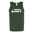 thumbnail image 2 of Mocha Joe's Coffee Stand Shop Logo | Mens Pop Culture Graphic Tank Top, Forest Green, Large, 2 of 4