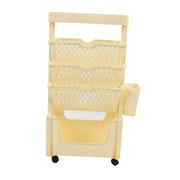 Movable Bookshelf 5 Tier Book Rack Storage Bookshelf Deskside Bookshelf Desk Storage Organizer With Caster Wheels Slim Storage Trolley Utility Organizer Rolling Organization Shelf