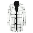thumbnail image 5 of INSPIRE CHIC Plaid Trench Coat for Men's Color Block Single Breasted Winter Checked Overcoat, 5 of 5