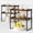 Black-Rustic-Medium, variant on Kitchen Cabinet Organizer Shelf Set Of 4  Stackable Pantry Cupboard Countertop Storage And Desk Riser Spice Plate Cup Expandable Rack (black Bamboo) Large