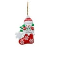 thumbnail image 2 of Precios de Liquidación, Calcetines navideños - Decoración de muñeco de nieve - Decoración de regalo - Árbol de Navidad colgante de resina Akmoler, 2 of 7