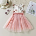 thumbnail image 6 of Gunia Little Girls Hawaiian Dress Sleeveless Infant Kids Baby Floral Mesh Vest Pink Travel Casual Dress Sundress For Holiday Beach Pink Dress For Toddler Girls 2-7 Years, 6 of 8