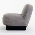 thumbnail image 6 of Soges 2 Pack Modern Accent Velvet Slipper Chair, Set of 2 Upholstered Armless Chair, Sofa Side-Chair with Wooden Legs, Tufted Reading-Chair for Living Room Bedroom Apartment Small Spaces, Gray, 6 of 11