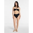 thumbnail image 2 of Time and Tru Women's and Women's Plus O Ring Halter Bandeau Bikini Top, Sizes XS-3X, 2 of 5