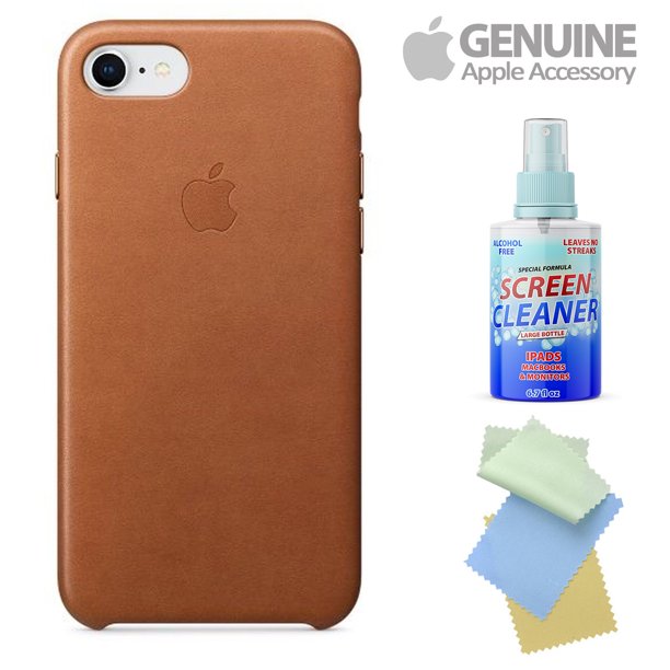Apple Saddle Brown Iphone 7 Leather Case With Free Cleaning Kit For Iphones Ipads Imacs Walmart Com