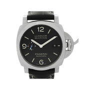 New Panerai Luminor Marina Steel Black Dial Automatic Watch PAM01312