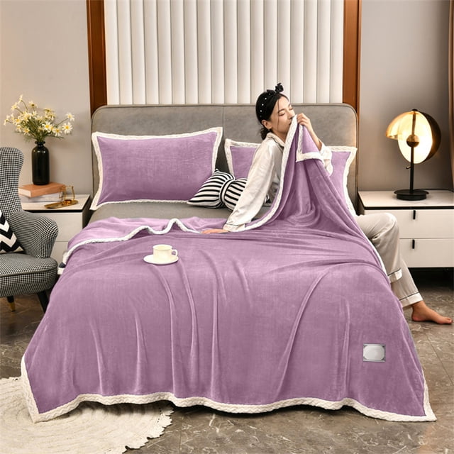 weibbin Throw Blankets Soft Fuzzy Warm Fuzzy Throw Blankets Couch Fleece Throw Blankets Bed Cozy Machine Washable Thick Comfy Checkered Furry Sofa