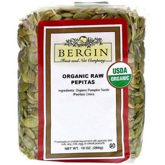 Bergin Fruit and Nut Company, Organic Raw Pepitas, 10 oz Pack of 2