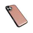 thumbnail image 4 of Designed for iPhone 16 Phone Case, Classic Lightweight PU Leather Back + TPU Frame, Shockproof Protective Anti-falling Ultra Slim Back Case for iPhone 16, Rosegold, 4 of 6