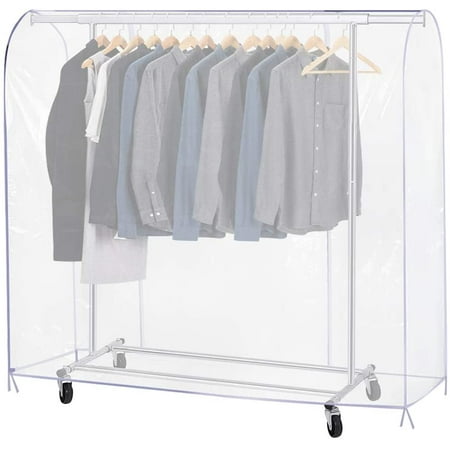 Zmleve Garment Rack Cover 4ft Transpa Dust Clothes With Double Full Length Front Zippers For Clothing Hanging 47x20x52 Inch Canada Zmleve Garment Rack Cover 4ft, Garment Rack Covers