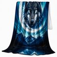 thumbnail image 2 of Arctic Wolf With Wolf And Snowy Pines Snowy Pine Forest Serene Wildlife Art Wildlife Lovers Winter Wilderness Scene Warm Flannel Blanket, Christmas Gift for Cabin and Lodge Home Decor, 2 of 9