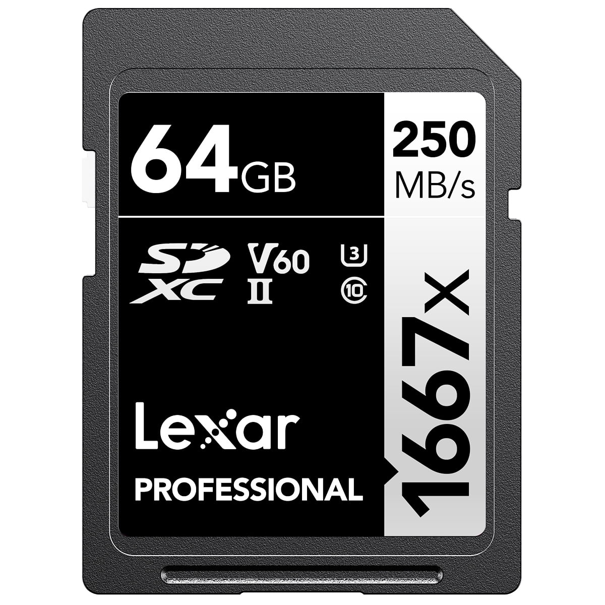 Lexar SILVER Series Professional 1667x 64GB UHS-II SDXC Memory Card
