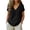 Black Womens Summer Tops, variant on Summer Linen Shirts for Women Short Sleeve Boho Tops Casual Lightweight V-Neck Loose Fit Beach Swim Cover Ups