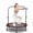 Red, variant on 40" Foldable Trampoline Fitness Rebounder with Resistance Bands Adjustable Home, Foldable with Adjustable Handle Max Load 450lbs