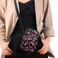 thumbnail image 4 of HELLHERO 4.33x1.97x7.09 Women Crossbody Bag, Unisex with Unique Gift Floral Ribbon Pattern Design, 4 of 7