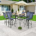 thumbnail image 3 of Patio Festival Metal 8-Piece Outdoor Bistro Dining Set in Blue, 3 of 9
