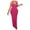 Hot Pink, variant on LYEAA Bodycon Dresses for Women Crew Neck Sleeveless Elegant Party Ball Gown Maxi Dresses Solid Casual Dressy Backless Fitted Wrap Dresses Comfort Holiday Evening Dresses Yellow S