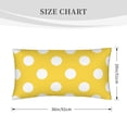 thumbnail image 2 of King Pillow Cases Standard Size - Yellow And White Polka Dot Soft Envelope Closure Microfiber Block Print Pillow Cover, Wrinkle Stain Resistant Travel Pillow Covers Standard Size 20x36in, 2 of 7