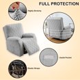 thumbnail image 4 of Rosnek Jacquard Recliner Slipcover with Pockets Stretch Couch Covers Chair Cover Furniture Protector, Light Gray, 4 of 7