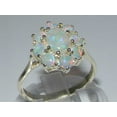 thumbnail image 2 of LBG British Made 14k White Gold Natural Opal Womens Statement Ring - 33 size options - Size, 2 of 6