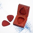 thumbnail image 3 of CTIRCHIU Rosewood Guitar Pick Storage Box Plectrum Picks Storage Case Guitar Accessories with 2PCS Picks (Dark Red), 3 of 7