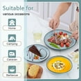thumbnail image 4 of Onader 12 Piece Dinnerware Sets, Plates and Bowls Dish Set for 4, Irregular Handmade Dinner Ware Dishware for Kitchen Dinning, Microwave & Dishwasher Safe - Smoky Blue, 4 of 7